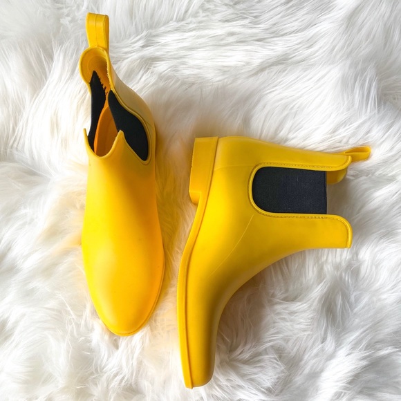 J. Crew Shoes - J. Crew Yellow Ankle Rainboots Boot 10